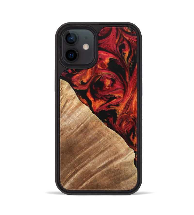 iPhone 12 Wood Phone Case - Candee (Red, 733498)