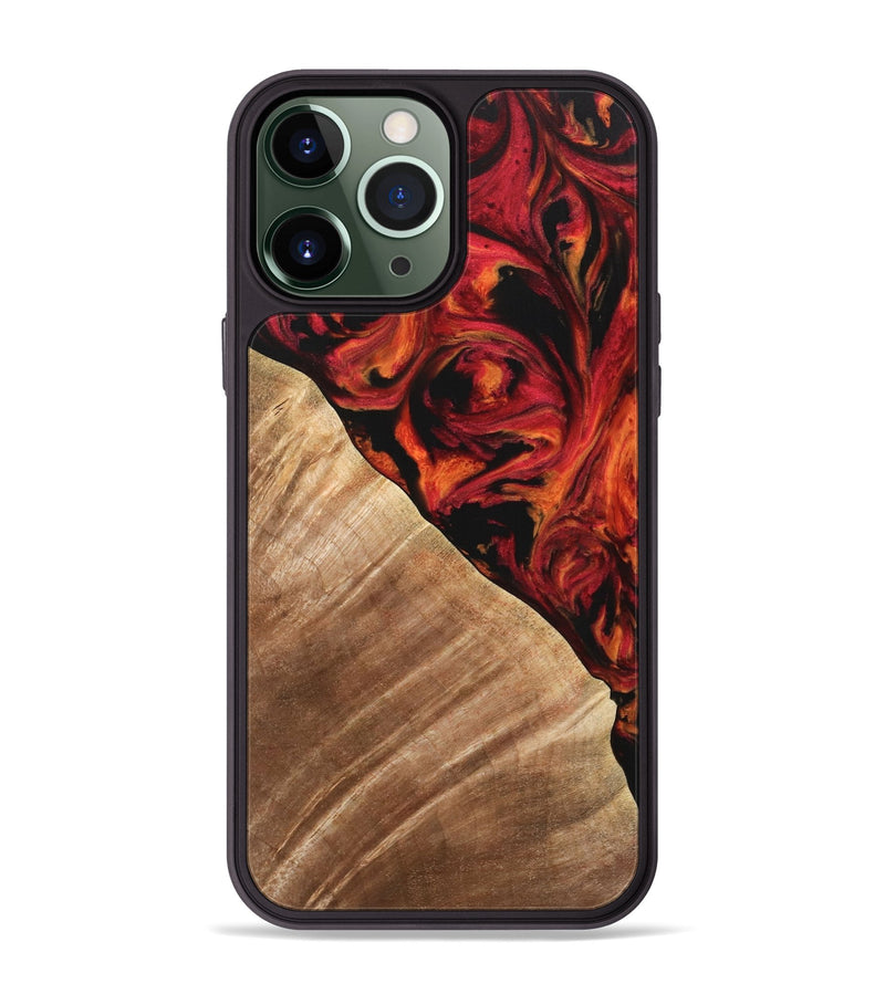 iPhone 13 Pro Max Wood Phone Case - Candee (Red, 733498)