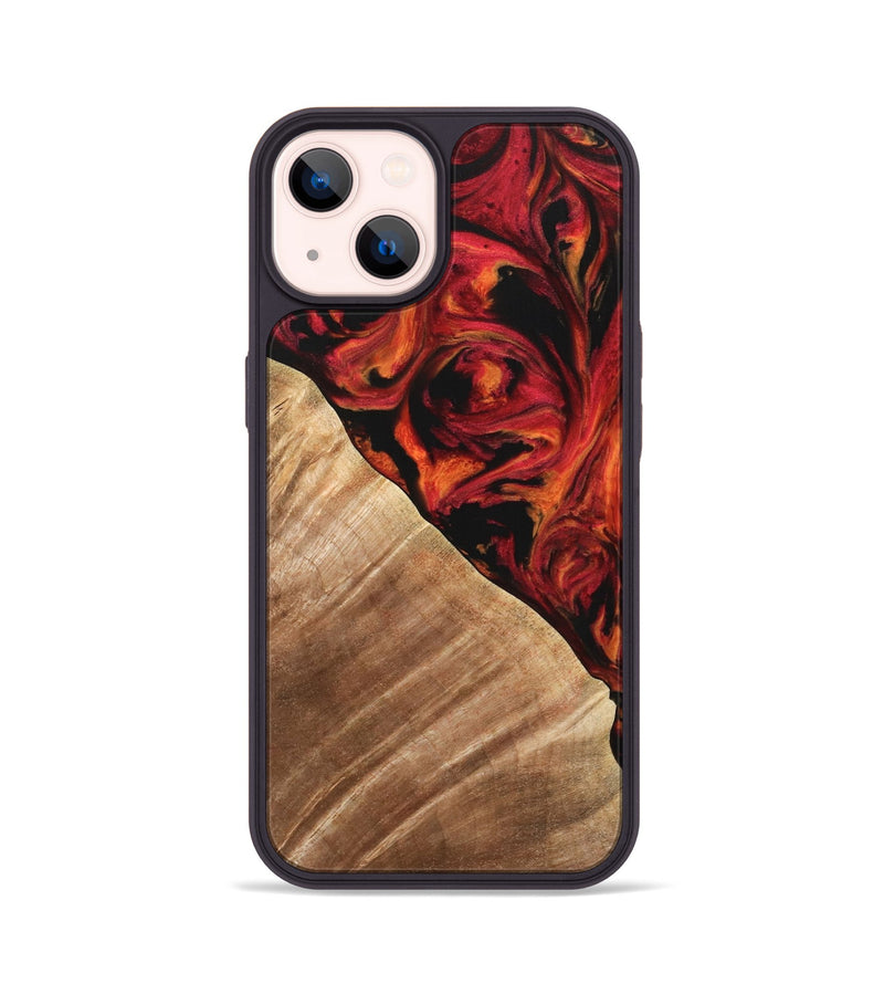 iPhone 14 Wood Phone Case - Candee (Red, 733498)