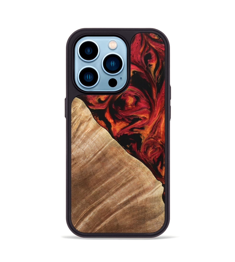 iPhone 14 Pro Wood Phone Case - Candee (Red, 733498)