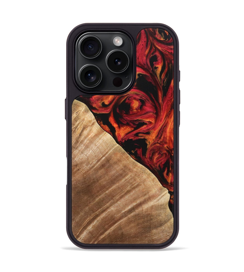 iPhone 16 Pro Wood Phone Case - Candee (Red, 733498)