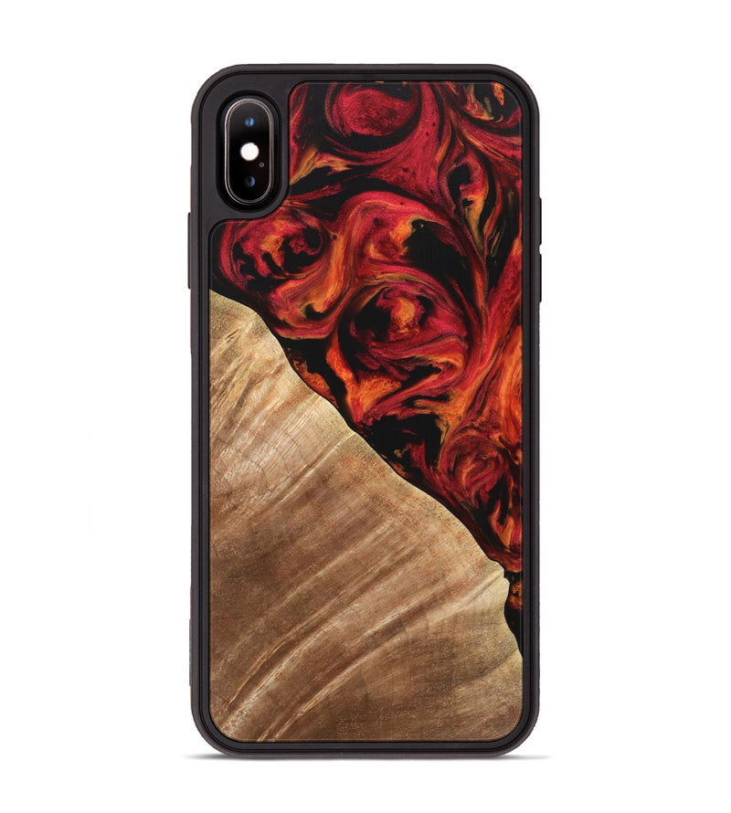 iPhone Xs Max Wood Phone Case - Candee (Red, 733498)