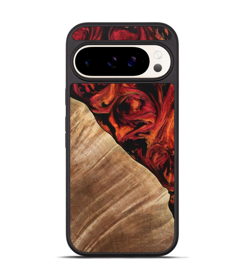 Pixel 9 Wood Phone Case - Candee (Red, 733498)