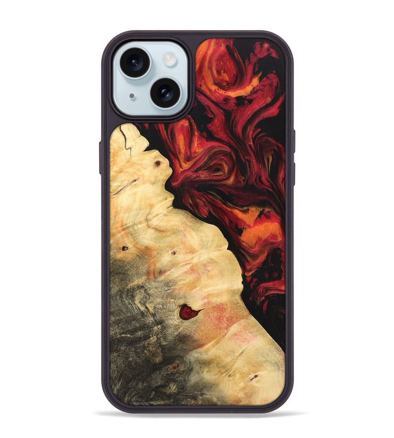 iPhone 15 Plus Wood Phone Case - Avivah (Red, 733500)