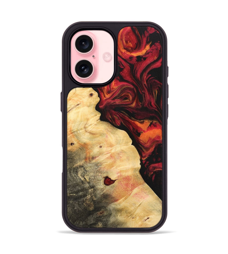 iPhone 16 Wood Phone Case - Avivah (Red, 733500)