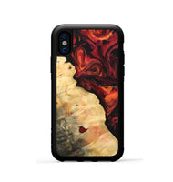 iPhone Xs Wood Phone Case - Avivah (Red, 733500)