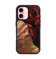 iPhone 16 Wood Phone Case - Ilene (Red, 733502)