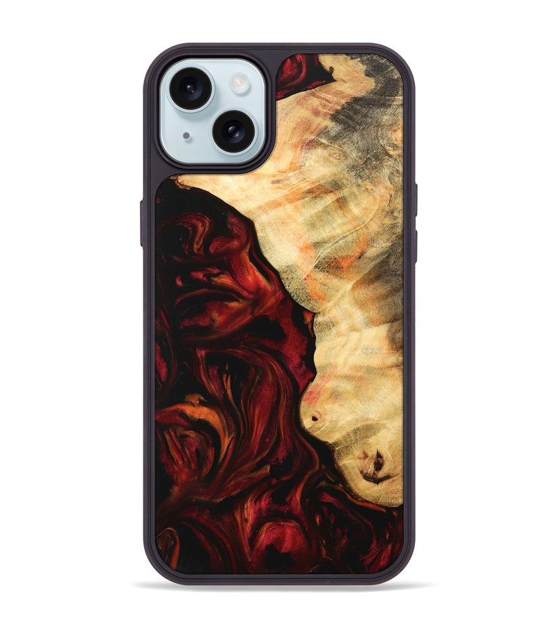 iPhone 15 Plus Wood Phone Case - Abbe (Red, 733504)