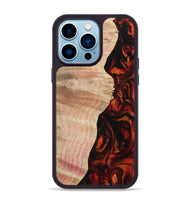 iPhone 14 Pro Max Wood Phone Case - Lorean (Red, 733505)