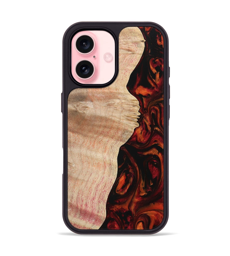 iPhone 16 Wood Phone Case - Lorean (Red, 733505)