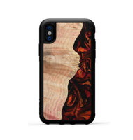 iPhone Xs Wood Phone Case - Lorean (Red, 733505)