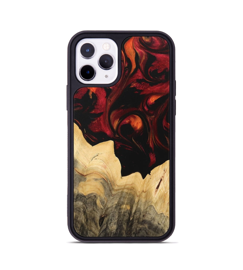 iPhone 11 Pro Wood Phone Case - Nata (Red, 733510)