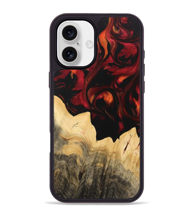 iPhone 16 Plus Wood Phone Case - Nata (Red, 733510)