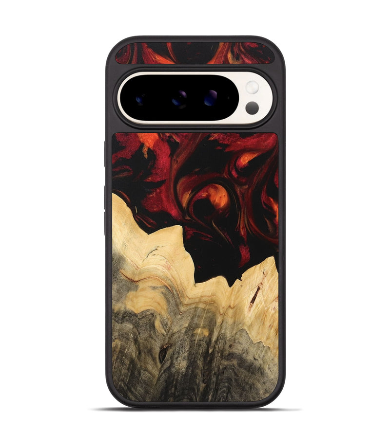 Pixel 9 Wood Phone Case - Nata (Red, 733510)