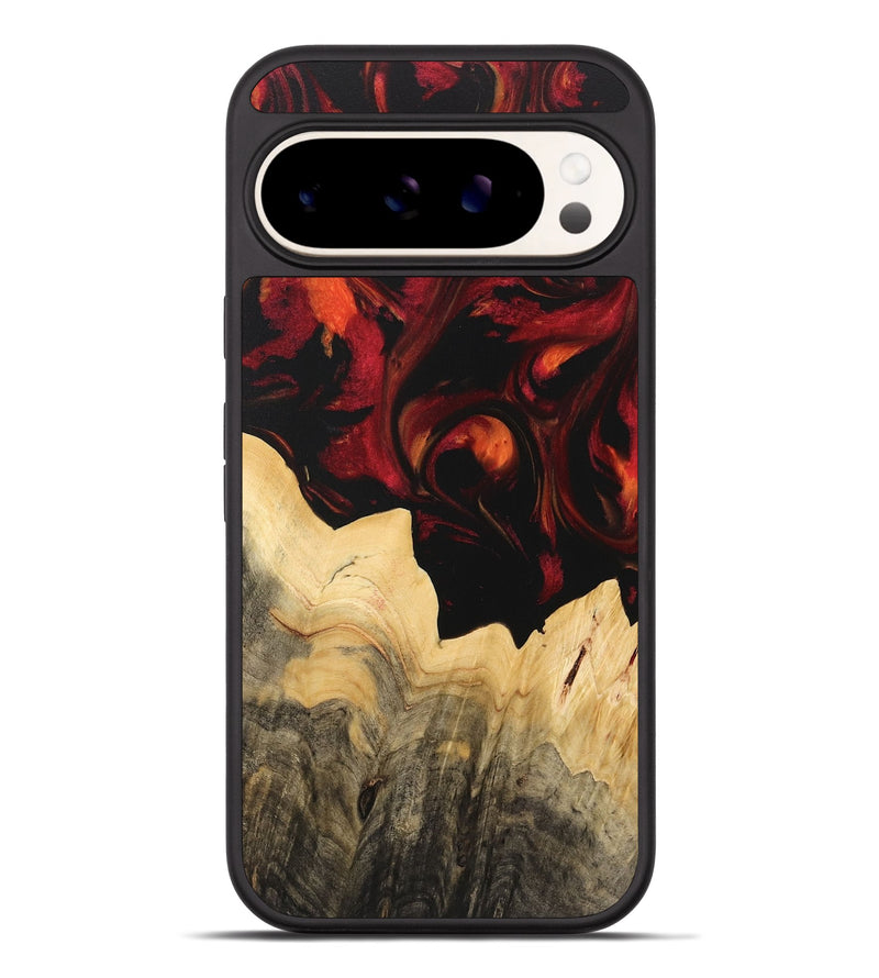 Pixel 9 Pro XL Wood Phone Case - Nata (Red, 733510)