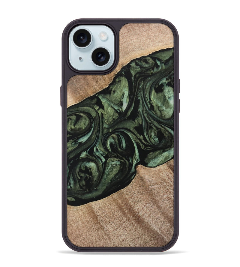 iPhone 15 Plus Wood Phone Case - Beckett (Green, 733542)