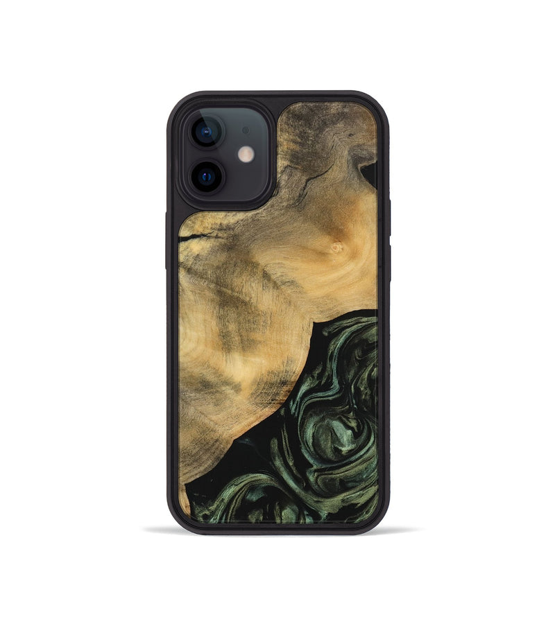 iPhone 12 mini Wood Phone Case - Omar (Green, 733545)