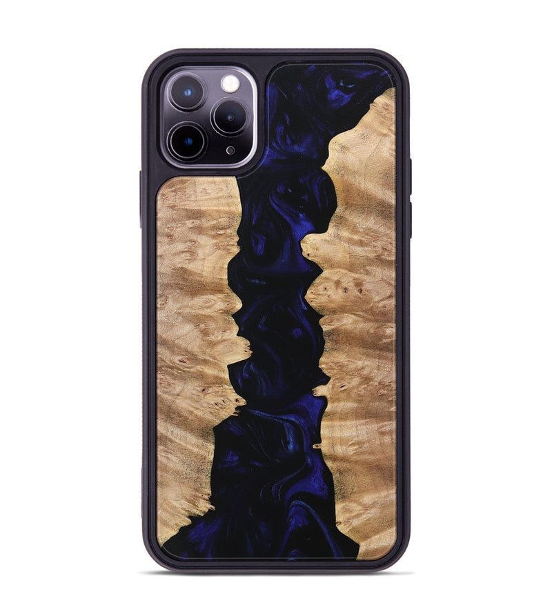 iPhone 11 Pro Max Wood Phone Case - Mami (Blue, 733546)