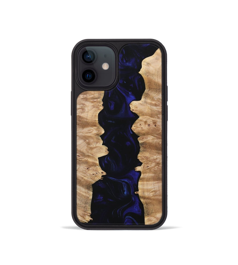 iPhone 12 mini Wood Phone Case - Mami (Blue, 733546)