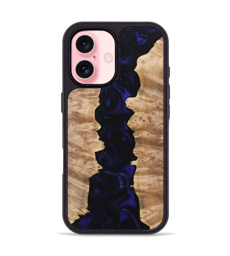 iPhone 16 Wood Phone Case - Mami (Blue, 733546)