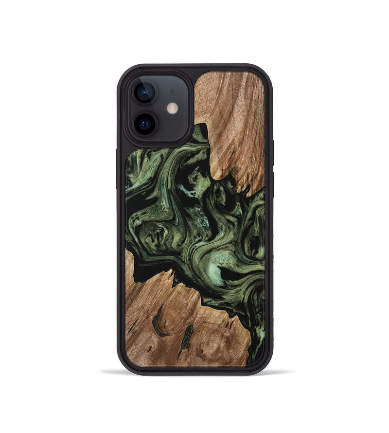 iPhone 12 mini Wood Phone Case - Basil (Green, 733552)