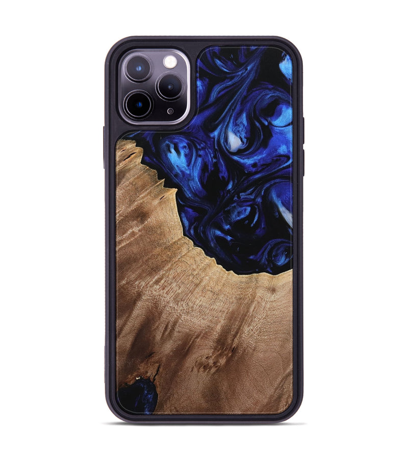 iPhone 11 Pro Max Wood Phone Case - Sibby (Blue, 733561)