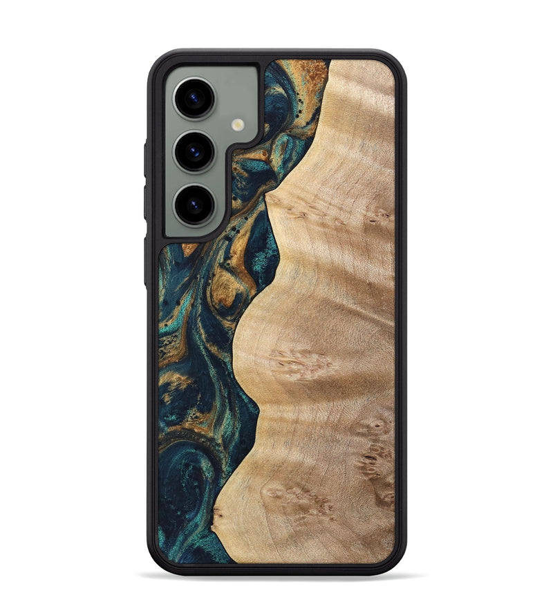 Galaxy S24 Plus Wood Phone Case - Justin (Teal & Gold, 733563)