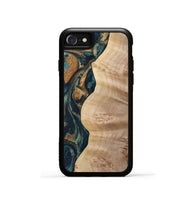 iPhone SE Wood Phone Case - Justin (Teal & Gold, 733563)