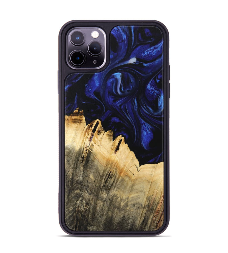 iPhone 11 Pro Max Wood Phone Case - Jana (Blue, 733564)