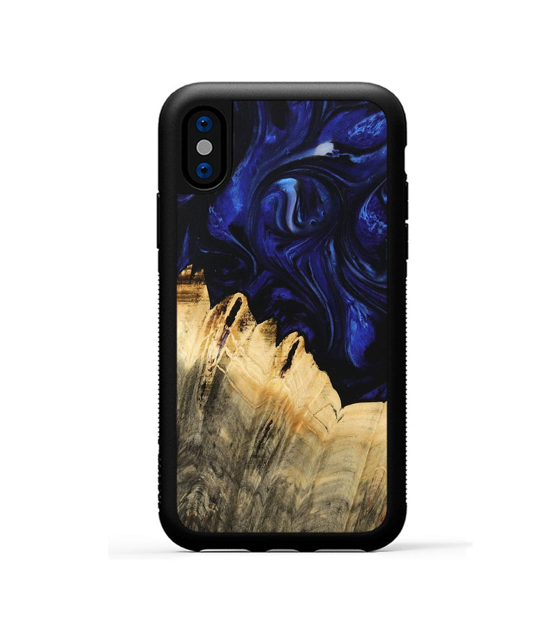 iPhone Xs Wood Phone Case - Jana (Blue, 733564)