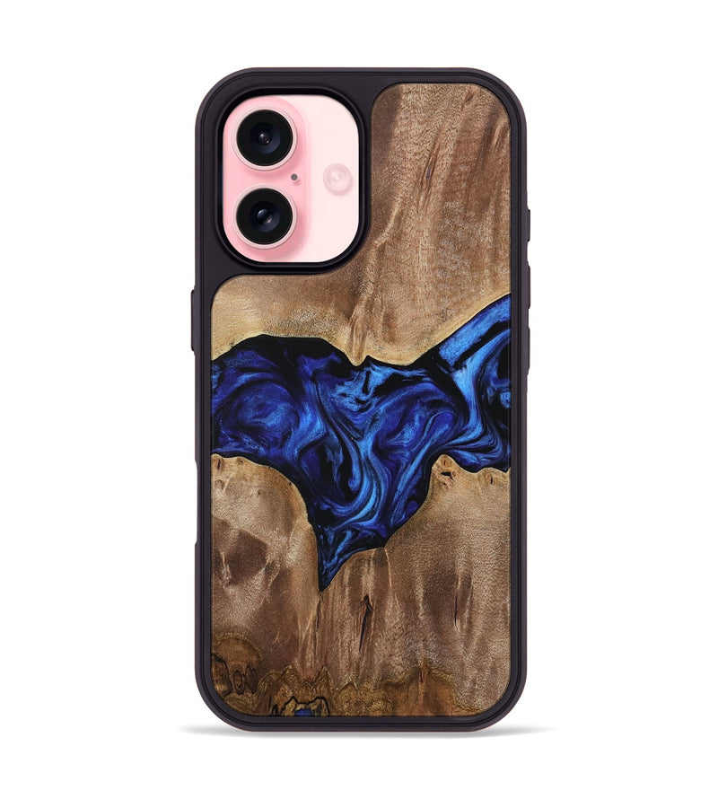 iPhone 16 Wood Phone Case - Mentor (Blue, 733565)