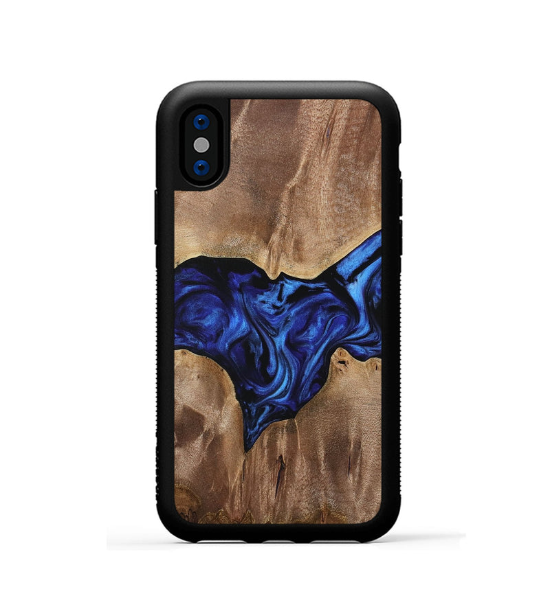 iPhone Xs Wood Phone Case - Mentor (Blue, 733565)