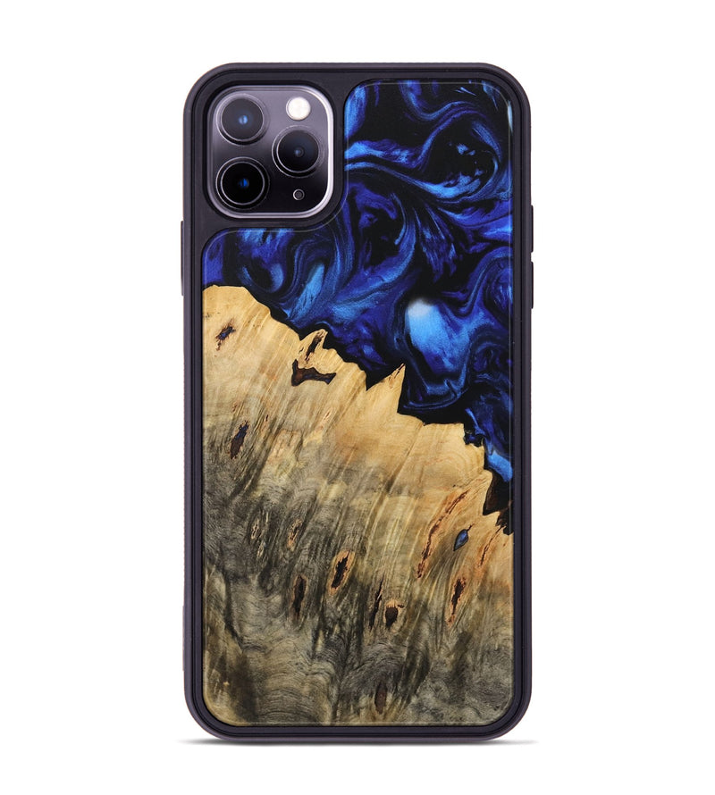 iPhone 11 Pro Max Wood Phone Case - Melvin (Blue, 733566)