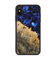 iPhone Xs Max Wood Phone Case - Melvin (Blue, 733566)