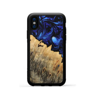 iPhone Xs Wood Phone Case - Melvin (Blue, 733566)