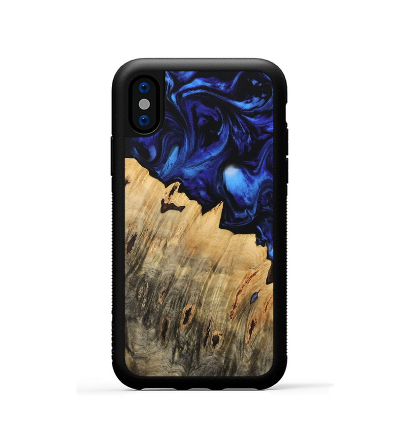 iPhone Xs Wood Phone Case - Melvin (Blue, 733566)