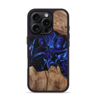 iPhone 16 Pro Wood Phone Case - Hurbert (Blue, 733569)