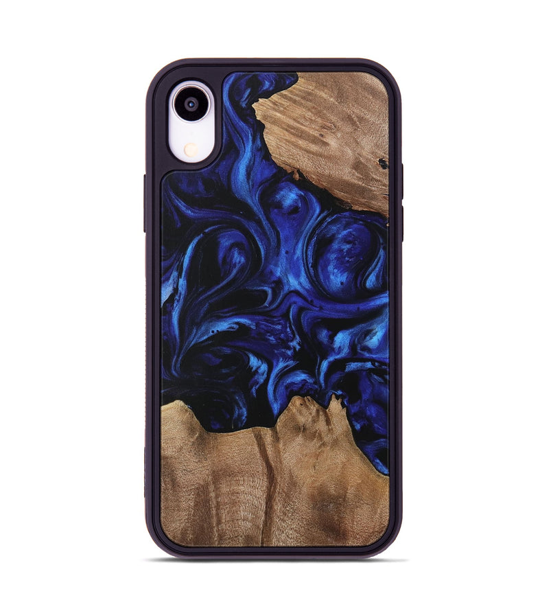 iPhone Xr Wood Phone Case - Hurbert (Blue, 733569)