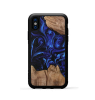 iPhone Xs Wood Phone Case - Hurbert (Blue, 733569)