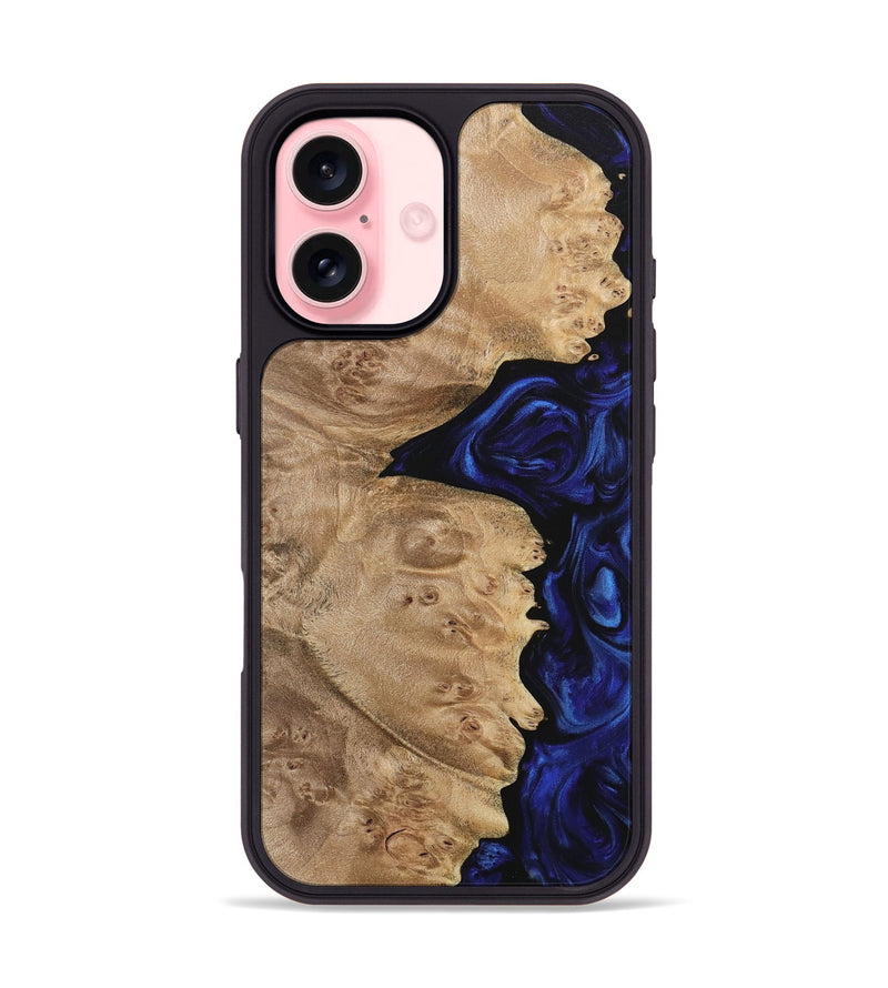 iPhone 16 Wood Phone Case - Jerrad (Blue, 733573)