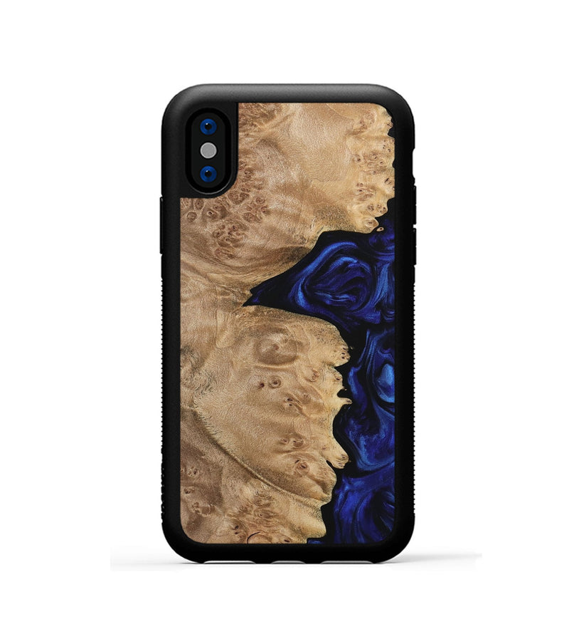 iPhone Xs Wood Phone Case - Jerrad (Blue, 733573)