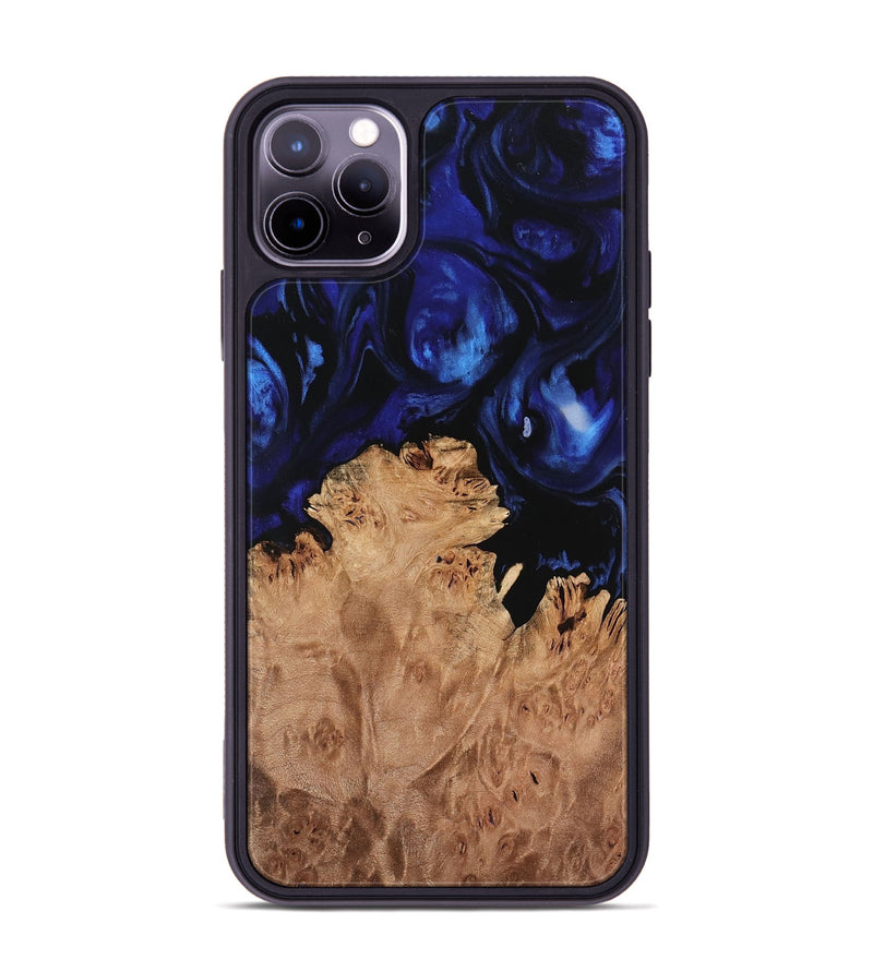 iPhone 11 Pro Max Wood Phone Case - Cailyn (Blue, 733574)