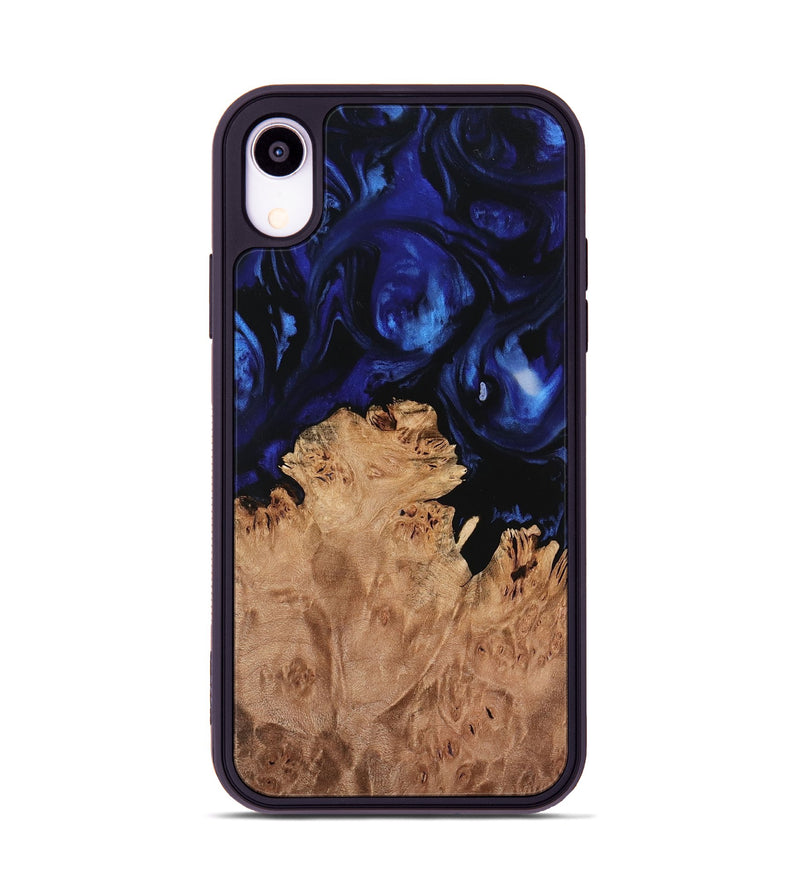 iPhone Xr Wood Phone Case - Cailyn (Blue, 733574)