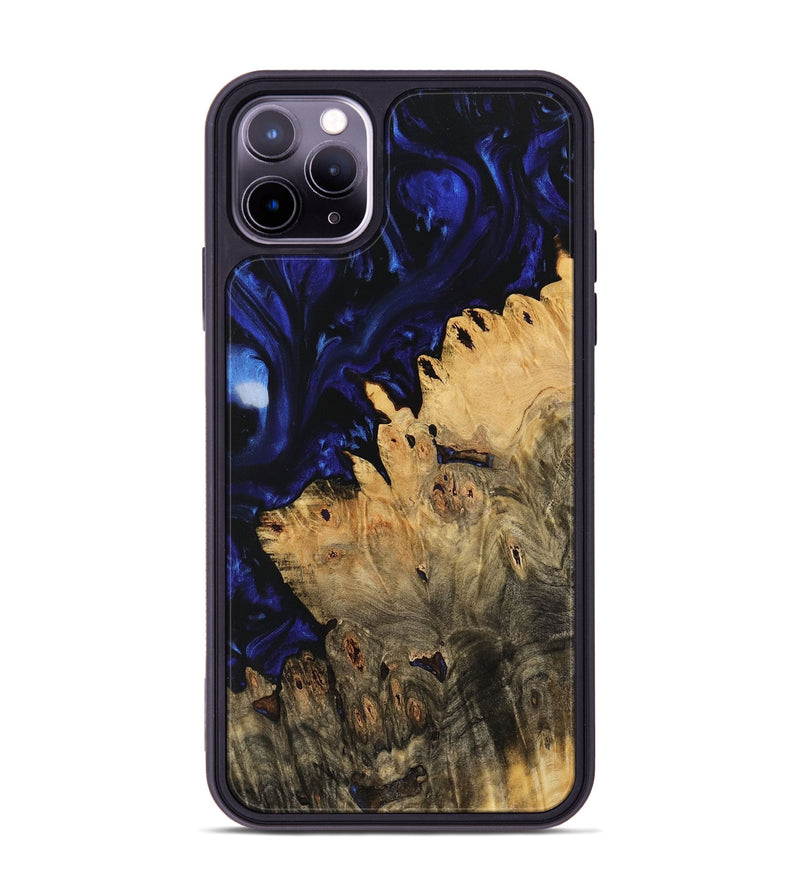 iPhone 11 Pro Max Wood Phone Case - Evalena (Blue, 733575)