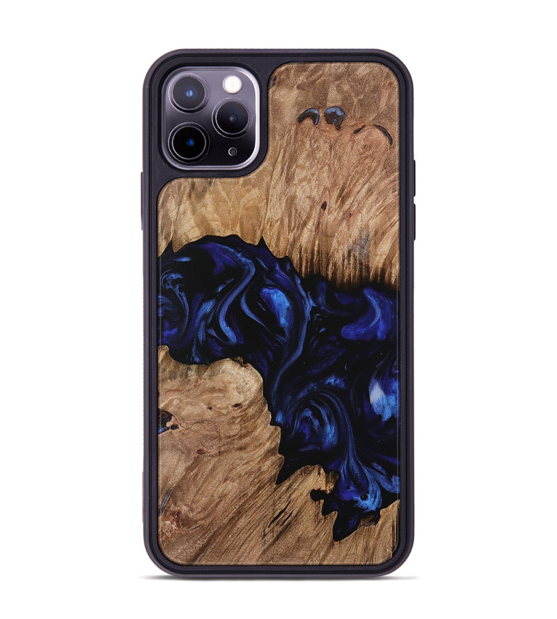 iPhone 11 Pro Max Wood Phone Case - Taina (Blue, 733577)