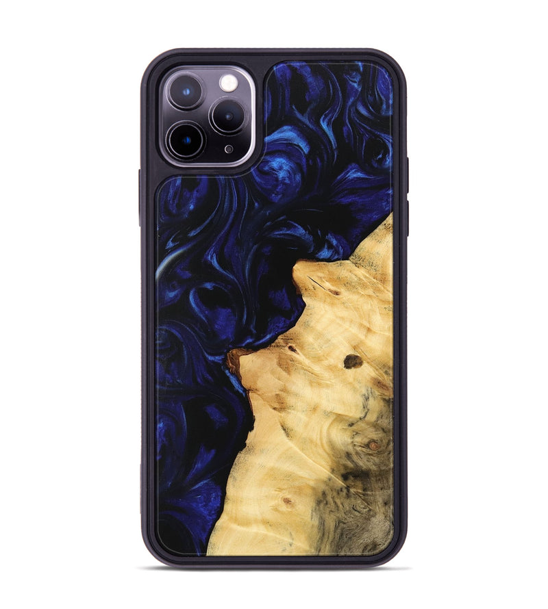 iPhone 11 Pro Max Wood Phone Case - Bobby (Blue, 733578)