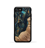 iPhone SE Wood Phone Case - Melhem (Teal & Gold, 733579)