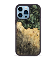 iPhone 14 Pro Max Wood Phone Case - Levina (Green, 733581)