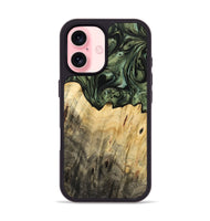 iPhone 16 Wood Phone Case - Levina (Green, 733581)