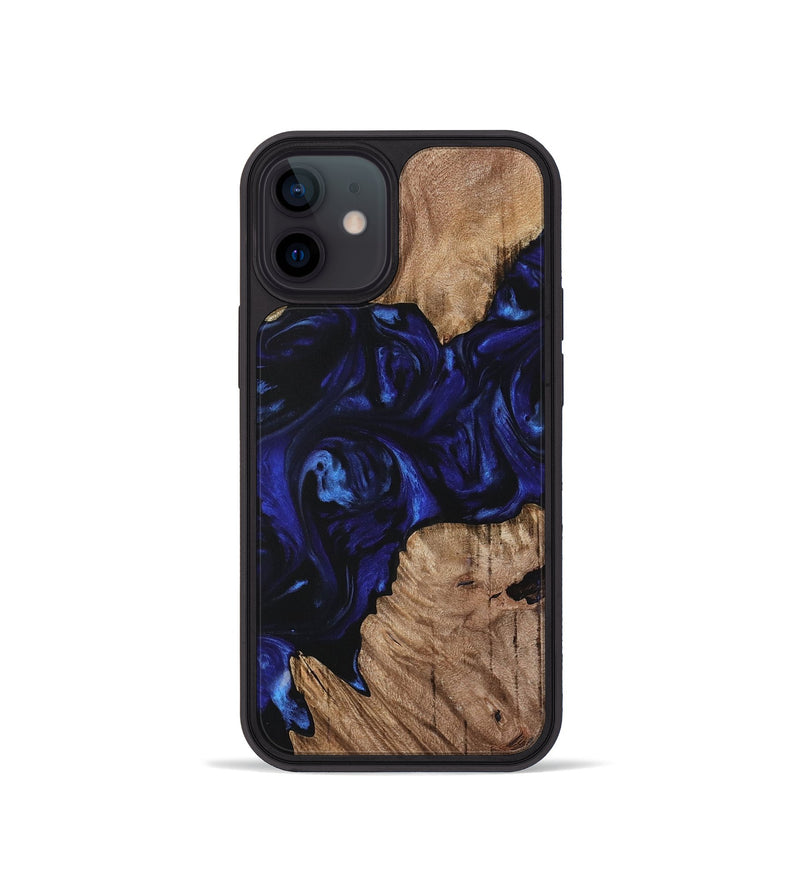 iPhone 12 mini Wood Phone Case - Author (Blue, 733583)